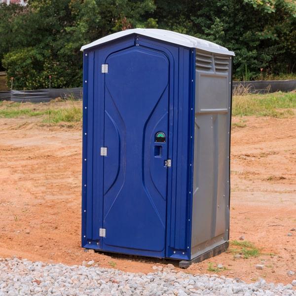 short-term portable toilets should be serviced regularly, normally once a week